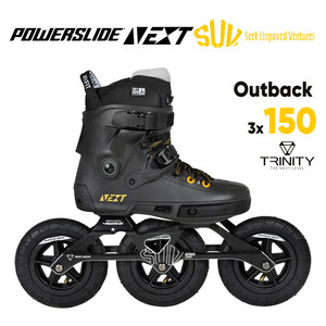 Powerslide Baoshilai Trinity Three-point NEXT avec pneus <span class=keywords><strong>tout</strong></span>-<span class=keywords><strong>terrain</strong></span> pour SUV, chaussures de roller d'extérieur - Product Image 2