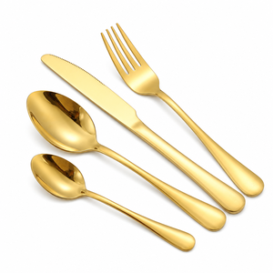 Luxury Hotel Wedding Restaurant Knife Fork Spoon Set Gold Stainless Steel Cutlery Set - Product Image 5