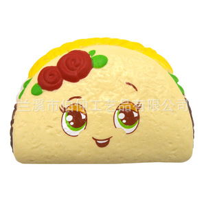 Taco <b>Squishy</b> Pu Soft Toy Yellow 5-7 Years Unisex Fidget Toy - Product Image 5