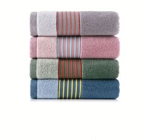 Juego de Toallas Rayadas de 6 Piezas Casa Copenhagen He She, Azul Polvoriento + Rosa, 550 GSM, 2 Toallas de Baño, 2 Toallas de Mano, 2 Toallitas, Algodón Egipcio - Product Image 3