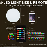 CoolQing Vente en gros de boules lumineuses LED de 30 cm en plastique PE, sphères lumineuses pour les organisateurs de mariages, la location d'événements, la décoration de lieux, le jardin extérieur