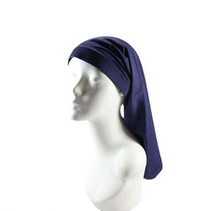 Plain Unisex Tube Bands Bottoming Hood Turban Long <b>Bonnet</b> Inner Hijab Stretch Night Polyester <b>Hair</b> Cap Gift - Product Image 4