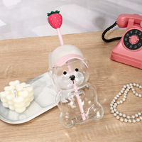 Nouvel Arrivage 2026 – Tasse à Café en Verre en Forme de Chien pour Cadeau, 20 OZ, Design Mignon de Chiot, Gobelets Froids en Verre avec Couvercles et Pailles