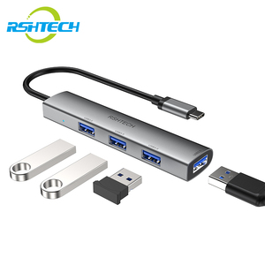 Oem логотип 4 5 в 1 мультипорт 5 в 1 5 10 Гбит/с Pd 4K @ 60 Гц <span class=keywords><strong>Usb</strong></span> 3,0 на 4 порта <span class=keywords><strong>Usb</strong></span> 3,1 Alumi 4-портовый Быстрый концентратор док-станция для ноутбуков Mac - Product Image 1