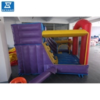 Petit château gonflable avec toboggan et trampoline gonflable pour activités scolaires commerciales