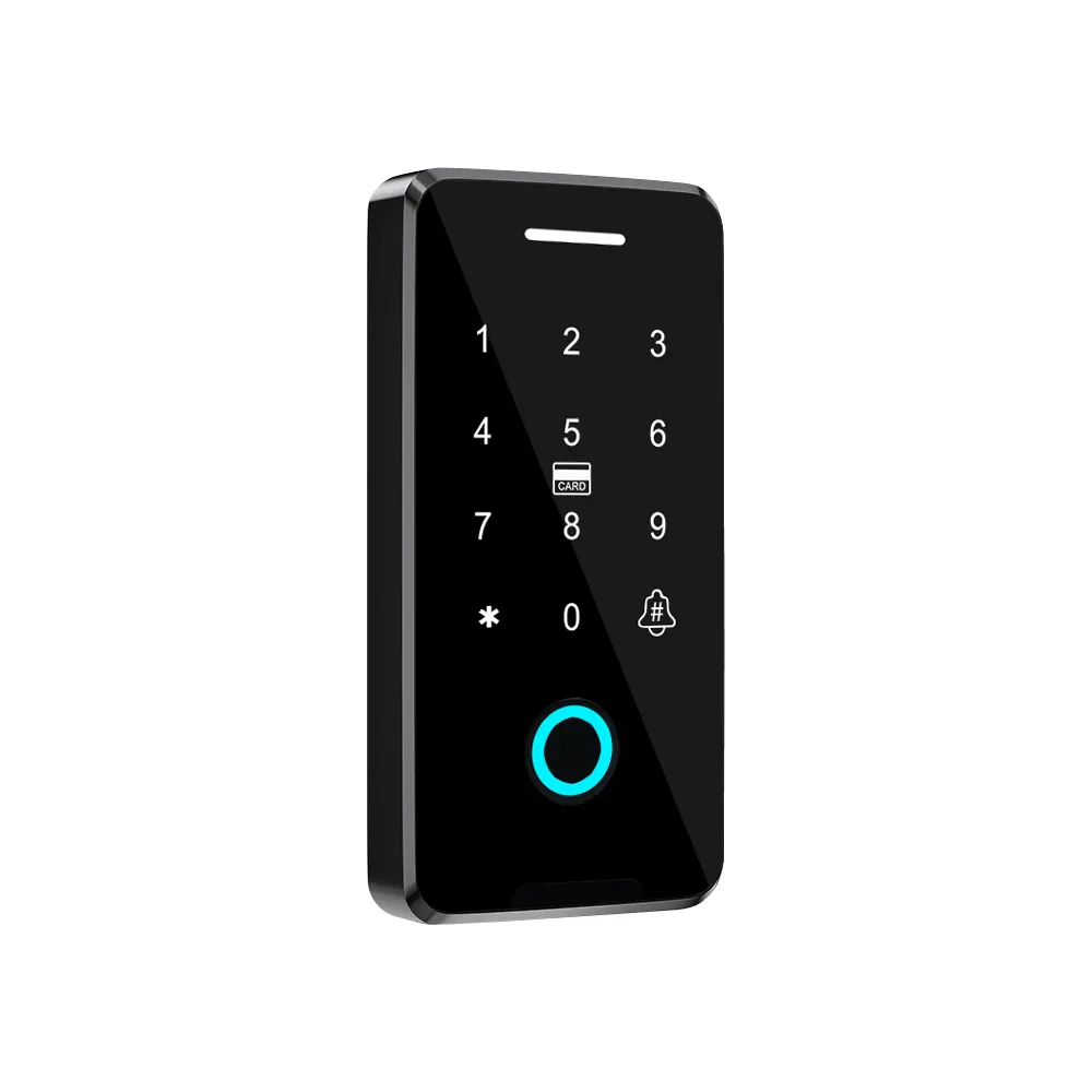 Seguridad automática tuya WiFi impermeable control de acceso biométrico para el hogar producto RFID control de acceso de cerradura de puerta remota