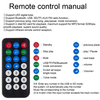 G016 12V pour Bluetooth Radio Module Kit USB TF FM MP3 Plastique 32GB Mémoire Enregistreur Vocal de Voiture Lecteur Haut-Parleur Accessoires Aux Ape
