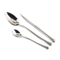 Ensemble de couverts en acier inoxydable poli miroir, résistant au lave-vaisselle, style américain tendance, durable, couteau/fourchette/cuillère