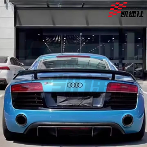 Diffuseur arrière en fibre de carbone mate style <span class=keywords><strong>GT</strong></span>, fibre de carbone brillante, pour <span class=keywords><strong>Audi</strong></span> <span class=keywords><strong>R8</strong></span> V10, lèvre de pare-chocs arrière - Product Image 6