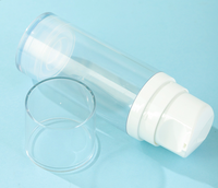 Flacon pompe airless transparent en AS de 50ml, 80ml, 100ml, 125ml, 150ml – Contenant cosmétique vide rechargeable pour lotion et sérum – Vente en gros