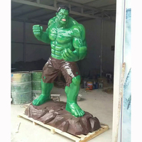 Statue Hulk en fibre de verre grandeur nature Statue de haute qualité Statue Hulk Spiderman grandeur nature à vendre