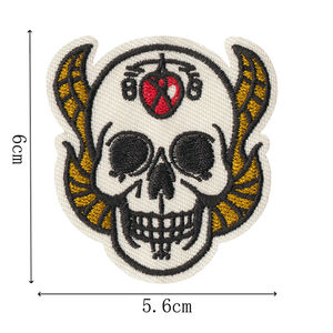Patchs thermocollants style vintage américain, broderie occidentale et asiatique, crâne, motard, punk - Product Image 6