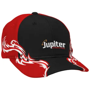 Gorra de béisbol personalizada con llamas para motocicleta, gorro bordado con llama, gorra cpeedway con llamas