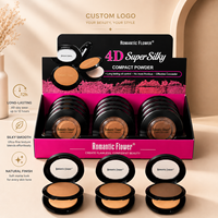 Poudre compacte 4D super soyeuse longue tenue, contrôle du sébum, correcteur et fond de teint