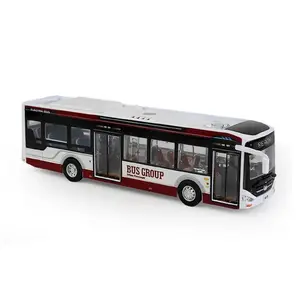 Children educational toys 1: 42 scale metal friction function alloy city bus with lights