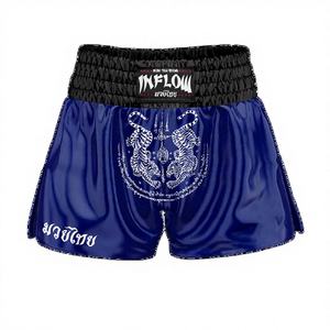 Pantalones Cortos Deportivos de Muay Thai Sublimados de Alta Calidad para Hombre, de Poliéster de 220 g, Unisex, para Entrenamiento, Artes Marciales - Product Image 1