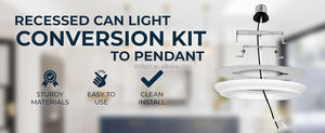 Lõm có thể ánh sáng chuyển đổi Kit để Mặt dây chuyền vừa cơ sở chuyển đổi tương thích 4inch 6inch lõm có thể đèn vật liệu kim loại - Product Image 5