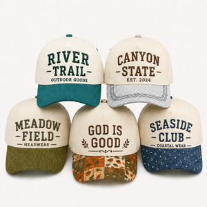Custom Logo 5 Panels Freedom Style Color Matching Cotton Retro Snapback God Is Good Baseball Hat With Wave Point Brim - Product Image 1