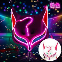 Masque de mascarade LED Meiteda en forme de visage de panda, en PVC, pour fête, Halloween, remise de diplôme, effet lumineux DIY, motif/taille personnalisés