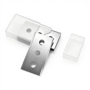 Cuchilla de doble filo de 3 orificios de 43x22x0.2mm y 100x22x0.2mm para corte de láminas de cobre, cuchilla para cortar envoltorios de aluminio - Product Image 1
