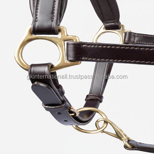 Productos de montura de Carreras de Caballos de primera calidad Cabestro de caballo de cuero ligero extra cómodo en todos los tamaños y colores personalizados accesorios de latón - Product Image 1