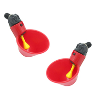 Abreuvoir automatique à tétine rouge pour volailles, petit distributeur d'eau pour pigeons, équipement d'élevage avec composants en acier inoxydable et plastique – En promotion