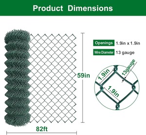 <strong>Dog</strong> <strong>Cage</strong> Galvanized Iron Wire PVC Coated Chain Link Fence with Welding Protection for Construction and Outdoor Use - Product Image 2