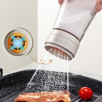Salière moderne et minimaliste de style nouveau, distributeur de sel de cuisine en verre, pot à épices hermétique, résistant à l'humidité et compatible micro-ondes