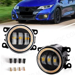 ไฟตัดหมอกสำหรับ Ford Focus Fiesta Transit,อุปกรณ์เสริมรถยนต์ Led Angel Eyes สีขาวสีแดงสีเหลืองอำพันไฟวิ่งกลางวัน DRL กันชน