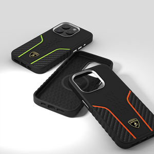 Funda Oficial Licenciada Lamborghini de Cuero Genuino para iPhone 16 Pro, Cubierta de Fibra de Carbono para iPhone 17 Pro Max - Product Image 4