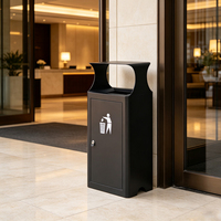 Poubelle MAX de 52 L en acier galvanisé, moderne, luxueuse et écologique, à ouverture par le haut pour la maison et l'usage commercial