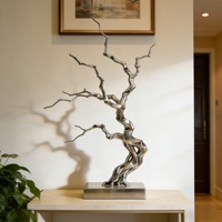 Sculpture personnalisable BZY en forme de coffre, cadeau de bureau intérieur, grande sculpture extérieure en acier inoxydable miroir