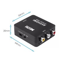 Convertisseur RCA vers HDTV 1080P en gros, adaptateur AV2HD avec logo personnalisé, vidéo audio composite CVBS pour anciens téléviseurs/PS2
