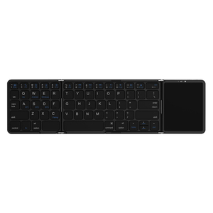 Mới gấp ba màn hình cảm ứng bàn phím nạp tiền BT ánh sáng không dây mỏng xách tay Bàn phím mini nhà máy bán buôn xuyên biên giới - Product Image 1