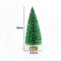 Mini arbres de Noël artificiels en forme de bouteille avec base en bois pour la décoration de la maison et des projets créatifs