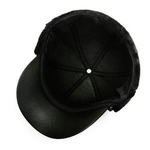 Gorras de béisbol de lona para otoño e invierno, cálidas y gruesas, para deportes al aire libre, para hombres de mediana edad y mayores, con gran protección y visera tipo pico de pato. - Product Image 5