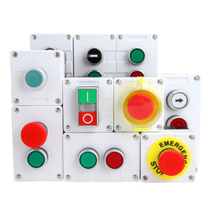Boîtier de commande à bouton-poussoir 2NO2NC IP65 en plastique étanche, interrupteur de démarrage/arrêt d'urgence pour ascenseur et usage industriel - Product Image 2