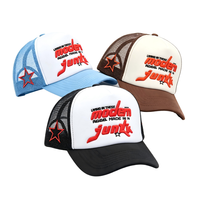 Gorra Trucker de Malla de 5 Paneles Personalizable de Alta Calidad con Cierre a Presión, Logotipo Bordado, para Deportes, Aire Libre, Playa, Casual, Viajes, con Frente de Espuma