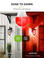 Ampoule LED sans lumière bleue à changement de couleur 3 tons (1600K, 625~630 nm) rouge, favorisant le sommeil sain, culot E26 E27 B22, 5W 7W 9W