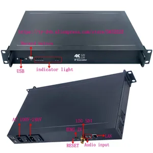 Codificador de vídeo Ultra HD para transmisión por Internet 4K H265 H264 MI SDI 12G IP Http Udp Rtsp Rtmp Radio TV Equipo de transmisión - Product Image 3