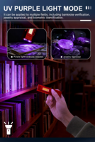 2025 Unique Design Stylo Clip COB 395UV Violet Lumière LED Lampe de Poche Fort Aimant Rechargeable Camping En Plein Air Portable Travail Lumière