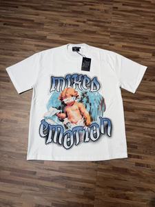 T-shirt Grafica Oversize Mista, Top Casual Emozionale, Stile Grunge Morbido, Atmosfera Dolce e Triste, Streetwear, per Serate Cinema all'Aperto, Regali BFF, Pasqua - Product Image 5