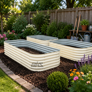 Lit de jardin australien galvanisé boîte de plantation de plantation lit de jardinière <span class=keywords><strong>surélevé</strong></span> en métal lit de jardin <span class=keywords><strong>surélevé</strong></span> pour Europe végétale - Product Image 1