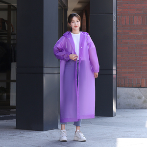 Thickened EVA Adult <strong>Raincoat</strong> Wholesale, Non-disposable Outdoor Travel Lightweight Plastic <strong>Raincoat</strong> with Printed LOGO - Product Image 5