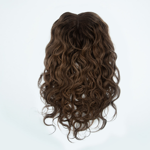 Mono Topper de Cabello Humano Europeo con Base de Trama, Ondulado Natural, 100% Cabello Virgen Remy, Postizo de Volumen, Venta al por Mayor - Product Image 5