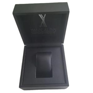 Boîte à montre en bois avec logo personnalisé, boîte de luxe noire, peinture haute brillance, emballage en bois pour montre - Product Image 4