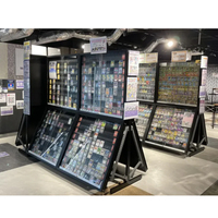 Vitrine de Présentation de Cartes de Prix de Détail PSAs TCG, Présentoir Métallique Repositionnable, Support d'Affichage de Cartes, Vitrine Simple Face