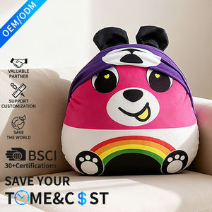 थोक कस्टम प्यारे भरे खिलौने दोहरे चेहरे को बदलते हुए फ्लिप पांडा गुड़िया की अभिव्यक्ति पशु प्लग तकिया - Product Image 1