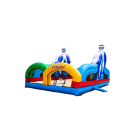 Grand château gonflable, terrain de volley-ball de plage gonflable, aire de saut gonflable