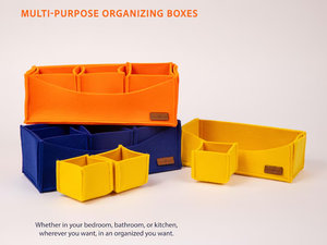 Panier de rangement rectangulaire multifonctionnel en feutre grande capacité, style américain, marque Mofelt, pour usage domestique quotidien, gain de place - Product Image 4